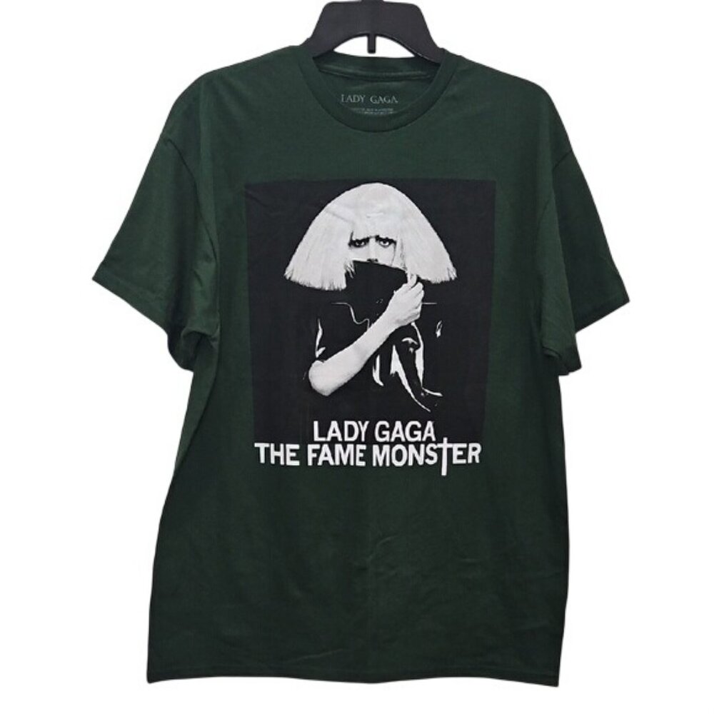 Lady Gaga The Fame Monster Graphic Band Tee Large New Green Unisex